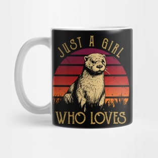 Just A Girl Who Loves Otter Love Tee for Animal Admirers Mug